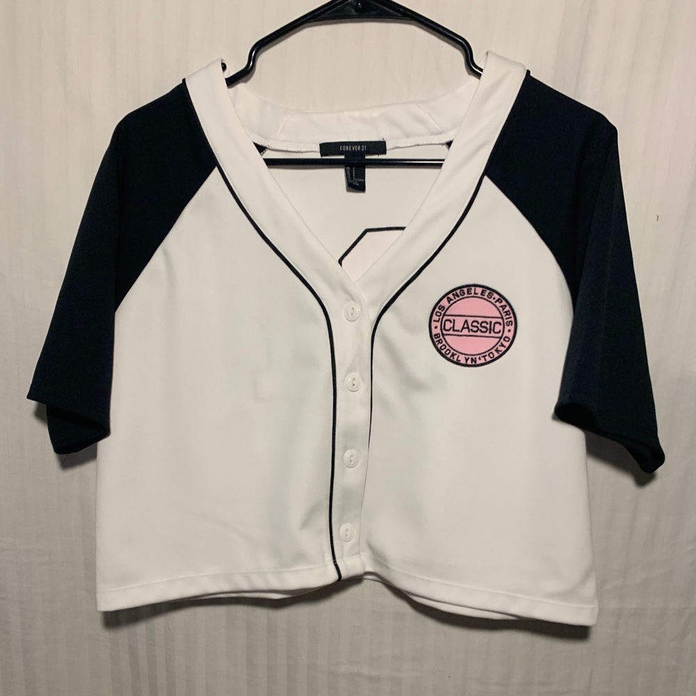 Cropped Jersey Button Up